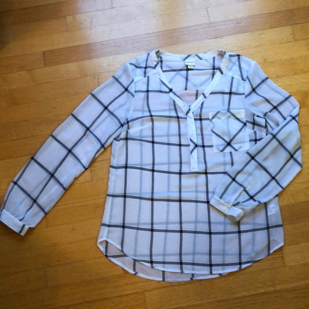 Me rona transparent checkered blouse